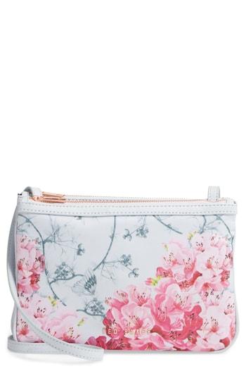 Ted Baker London Belinaa Babylon Print Nylon Crossbody Bag - Grey