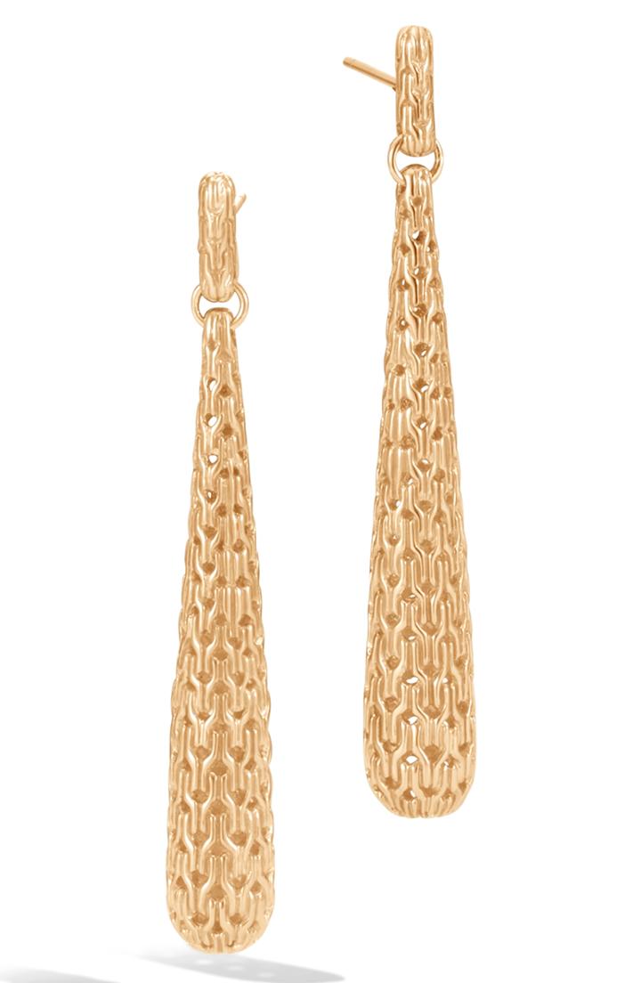 Women's John Hardy Classic Chain 18k Gold Drop Earrings