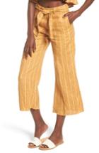 Women's Faithfull The Brand Como Wide Leg Crop Linen Pants - Yellow