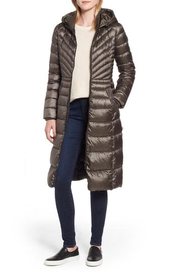 Women's Bernardo Lust Long Puffer Coat - Green