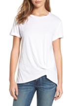 Petite Women's Caslon Knotted Tee P - White
