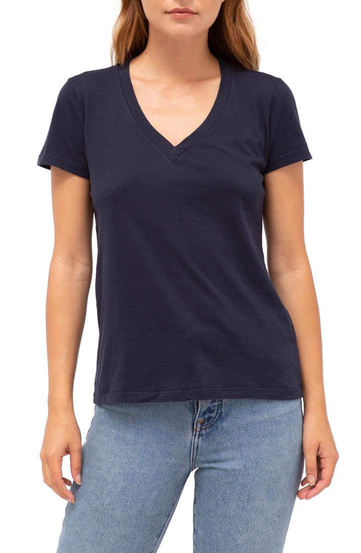 Women's Stateside Brushed V-neck Tee - Blue