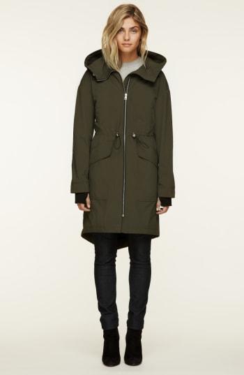Women's Soia & Kyo Fishtail Hem Hooded Parka - Green