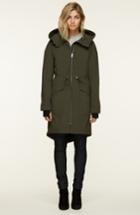 Women's Soia & Kyo Fishtail Hem Hooded Parka - Green