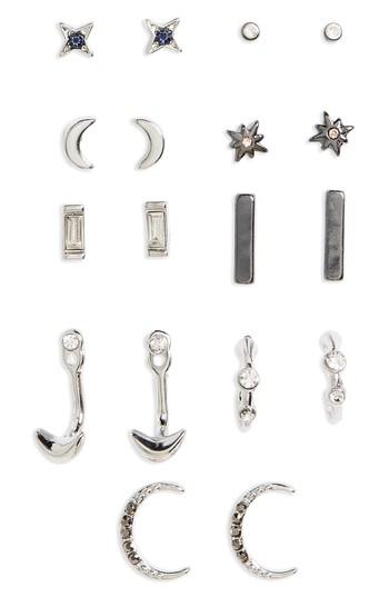 Women's Topshop Lily Rose Set Of 9 Earring Pack