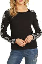 Women's Cece Jacquard Sleeve Sweater
