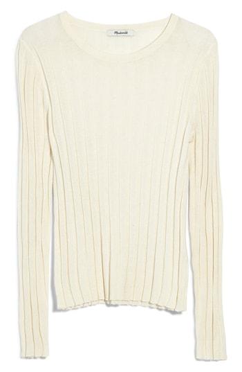 Women's Madewell Clarkwell Pullover Sweater, Size - Ivory