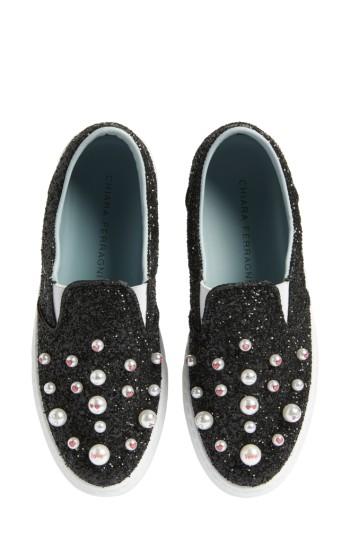 Women's Chiara Ferragni Candies Embellished Slip-on Sneaker Eu - Black