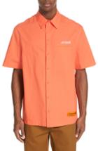 Men's Heron Preston Woven Shirt, Size - Orange