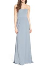 Women's Jenny Yoo Kylie Tie Back Strapless Gown