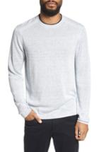 Men's Ted Baker London Inzone Crewneck Linen Blend Sweater (l) - Grey