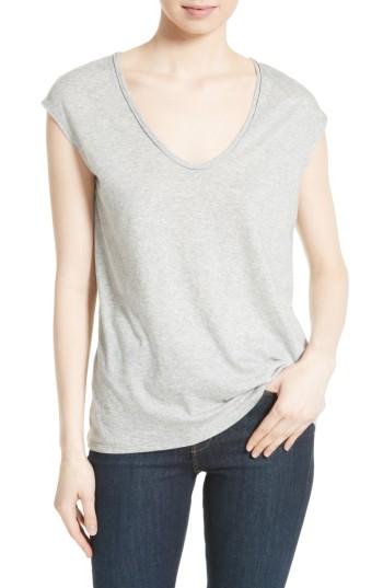 Women's Theory Madya Plume Jersey Tee - Grey