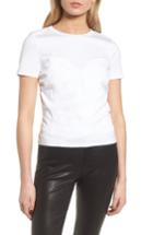 Women's Trouve Poplin Mix Tie Waist Bustier Top, Size - White