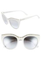 Women's Juicy Couture 51mm Cat Eye Sunglasses - White