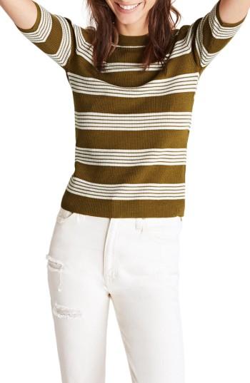 Women's Madewell Ribbed Merino Sweater, Size - Green
