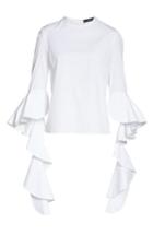 Women's Ellery Emmeline Frill Sleeve Top Us / 10 Au - White