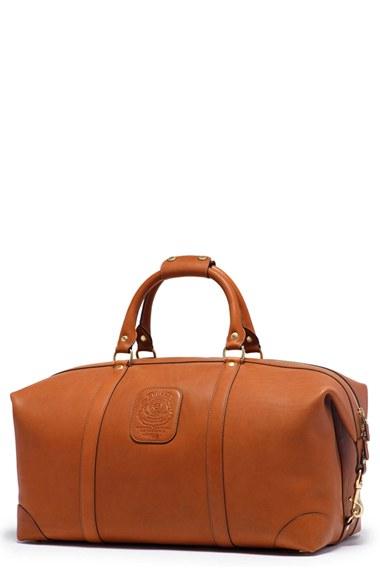Men's Ghurka 'cavalier Iii' Leather Duffel Bag - Brown