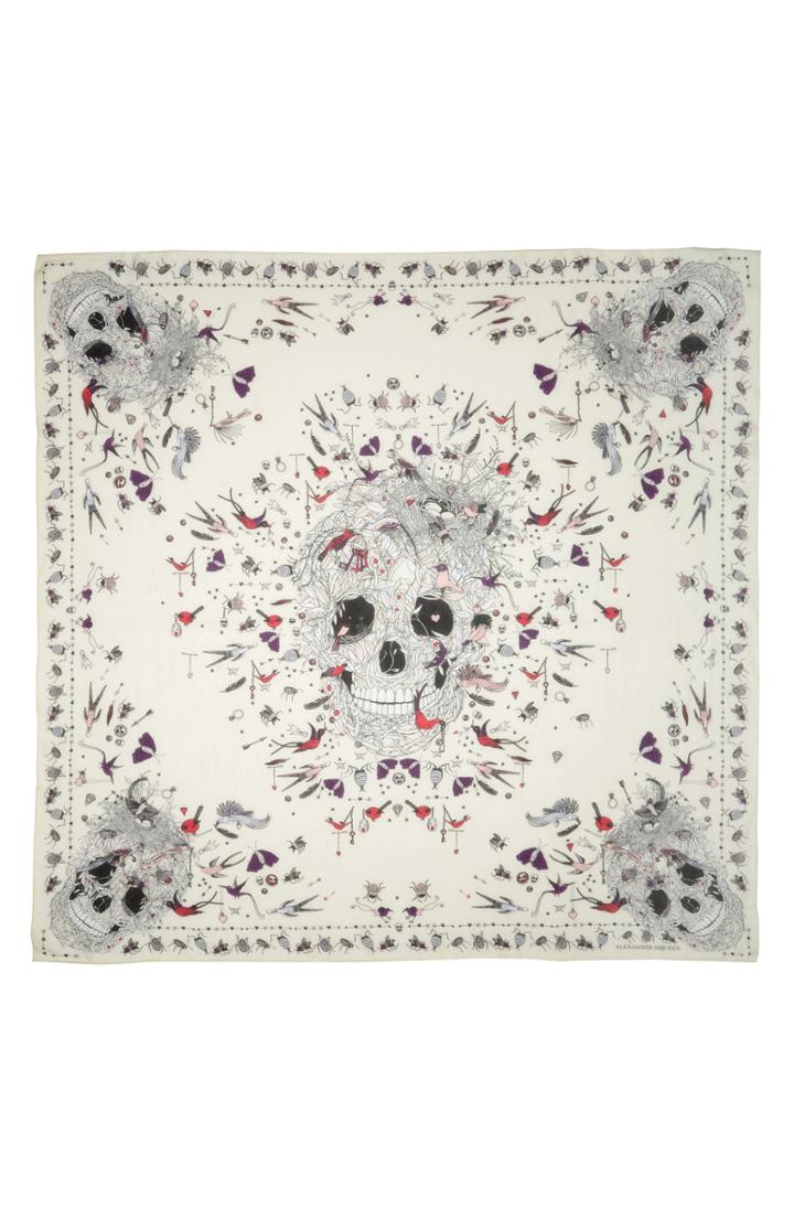 Women's Alexander Mcqueen Fantasy Nest Chiffon Shawl