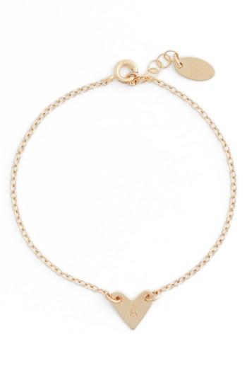 Women's Nashelle Initial Heart Bracelet