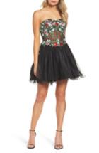 Women's Blondie Nites Embroidered Lace Fit & Flare Dress