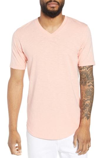 Men's Goodlife Scallop V-neck T-shirt - Coral
