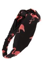 Cara Flamingo Twist Head Wrap, Size - Black
