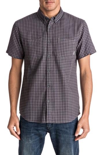 Men's Quiksilver Forte Night Check Shirt, Size - Grey