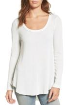 Women's Hinge Shirred Back Thermal Tee, Size - Ivory