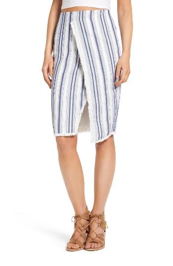 Women's Moon River Fringe Wrap Style Skirt - Blue
