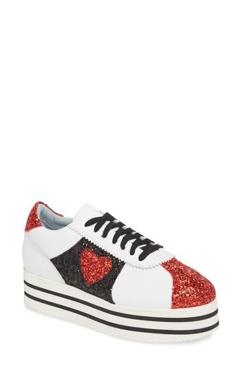 Women's Chiara Ferragni Glitter Platform Sneaker Us / 35eu - White