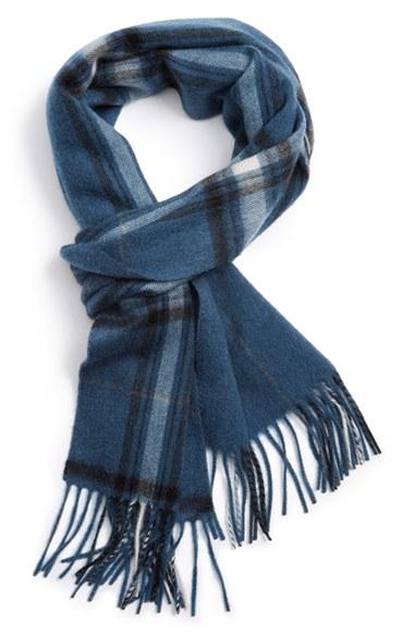 Men's Nordstrom Men's Shop Plaid Cashmere Scarf