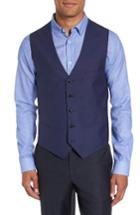 Men's Ted Baker London Troy Trim Fit Solid Wool Vest