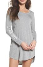 Women's Junk Food Let's Stay In Sleep Shirt - Grey