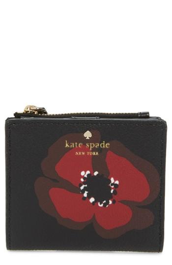 Women's Kate Spade New York Hyde Lane Poppy Adalyn Leather Wallet - Black
