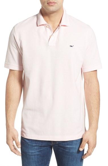 Men's Vineyard Vines 'classic' Pique Knit Polo - Pink
