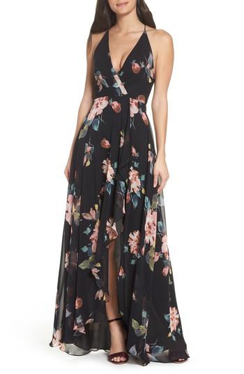 Women's Jenny Yoo Farrah Halter Gown - Black
