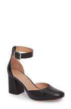 Women's Linea Paolo Maya Ankle Strap Pump M - Black