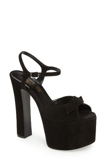 Women's Saint Laurent Betty Platform Sandal .5us / 37.5eu - Black