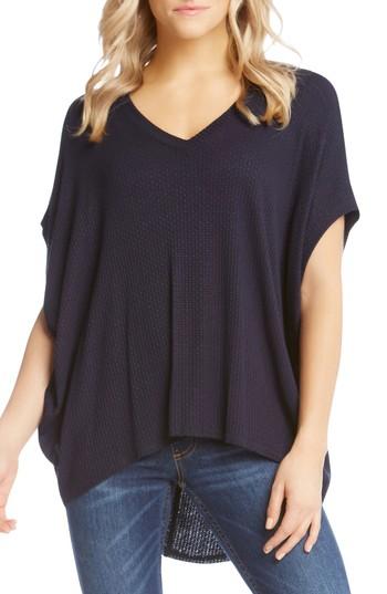 Women's Karen Kane Textured High/low Top - Blue