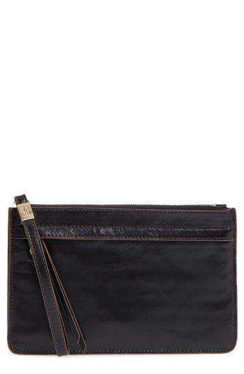 Women's Hobo Dawn Leather Wristlet - Black