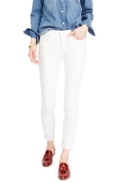 Women's J.crew Toothpick Jeans - White
