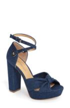 Women's Daya By Zendaya Mission Ankle Wrap Platform Pump .5 M - Blue