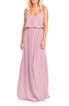 Women's Show Me Your Mumu Kendall Soft V-back A-line Gown, Size - Pink