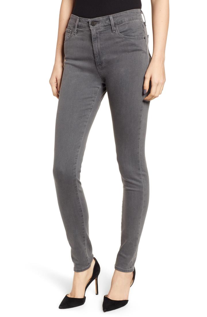 Women's Ag The Farrah High Waist Skinny Jeans - Black