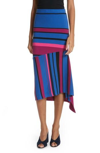 Women's Tracy Reese Dynamic Stripe Midi Skirt - Blue