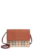 Burberry Peyton Check Coated Canvas & Leather Crossbody Bag - Beige