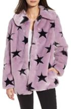Women's Avec Les Filles Faux Fur Swing Coat, Size - Purple