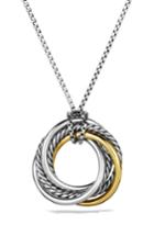 Women's David Yurman 'crossover' Small Pendant With Gold On Chain