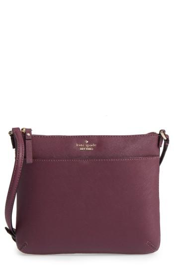 Kate Spade New York Cameron Street - Tenley Leather Crossbody Bag - Purple