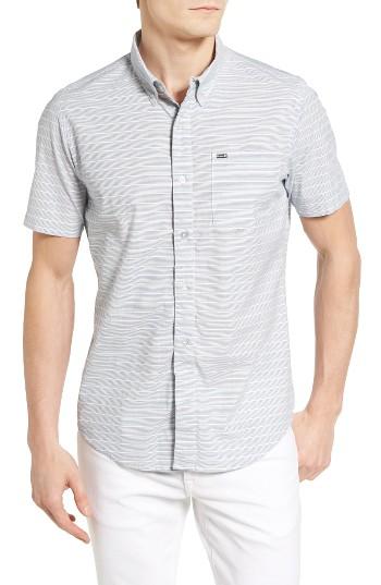 Men's Hurley Riser Striped Woven Shirt - Blue